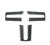 YDCDFVBVGM Couvre Volant Voiture pour Ford pour Mustang 2005-2009 Accessoires Automobiles 3 Paquets Revêtement D'habillage Panneau Volant Voiture en Fiber Carbone Couvre Volant Universelle