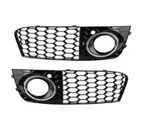 YDCDFVBVGM Grille Chocs Centrale Avant pour A4 B8 2009-2012 Accessoires Extérieurs Voiture Pièces 1 Paire Grilles D'aération Ouvertes pour Feux Antibrouillard Centre Grille Calandre Avant