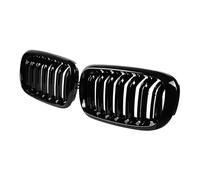 YDCDFVBVGM Grille Chocs Centrale Avant pour F15 pour F16 pour X5 pour X6 2014-2018 Grille Pare-Chocs Avant Course Grille À Double Lamelles Noire Brillante pour Voiture Centre Grille Calandre Avant
