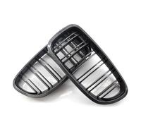 YDCDFVBVGM Grille Chocs Centrale Avant pour Série 5 pour F10 pour F11 pour F18 520d 530d 540i 2010-2017 Voiture Double Lamelles Calandre Course Centre Grille Calandre Avant(Double Line Carbon)