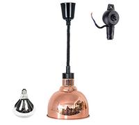 YDDHQ Lampe Chauffante pour Aliments Commercial avec 250w Ampoules et 25cm Abat-Jour de Galvanoplastie, Lampe Chauffe-Plats Équipement de Restaurant de Cuisine, Rose Gold