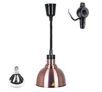 YDDHQ Lampe Chauffante pour Aliments Commercial avec 250w Ampoules et 25cm Abat-Jour de Galvanoplastie, Lampe Chauffe-Plats Équipement de Restaurant de Cuisine, 4 Couleurs