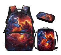 YDFISH Ensemble sac à dos et boîte à déjeuner pour garçons, sac à dos d'école, sac d'école primaire pour enfants, Chasse au cerf camouflage