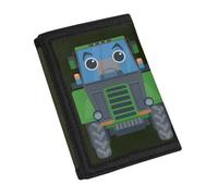 YDFISH Portefeuille en cuir à trois volets pour homme, petit sac à main léger pour femme, joli portefeuille fin pour enfants et organisateur d'argent, Camion dessin animé