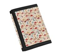 YDFISH Portefeuille en cuir synthétique motif champignon pour homme résistant à l'usure pour femme, facile à nettoyer, petit portefeuille mignon de dessin animé pour enfants, bon cadeau pour