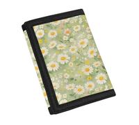 YDFISH Triple portefeuille pliable mignon mince portefeuille enfants portefeuille en cuir pour hommes portable petit portefeuille pour les femmes nouveau portefeuille marguerite, Daisy