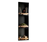 YDHFCD Niche de Douche Mural avec Panneau Étanche | Finition sans soudure, pas d'accumulation de saleté, pas de taches(Black -1,90x28x12.5cm)