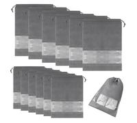 YDHfdc 12 Pièces Sac Chaussures Voyage Imperméable Anti-Poussière Sac a Chaussures Voyage avec Fenêtre Transparent 2 Tailles Différentes pour Voyage Rangement Maison