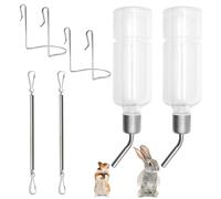 YDHfdc 2 Pièces Biberon Lapin 350ml Abreuvoir Lapin Suspendu Biberon Rongeur avec Support Distributeur Eau Lapin pour Rongeurs, Lapins, Cobayes, Hamsters, Chinchillas