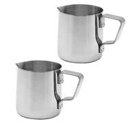 YDHfdc 2 Pièces Pot à Lait Mousser 150ml 304 Acier Inoxydable Pichet à Lait Pichet Inox Milk Pitcher pour Faire de l'art Du Café Au Lait, Cappuccino