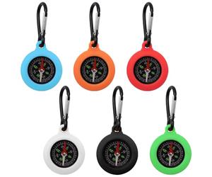 YDHfdc 6 Pièces Mini Boussoles avec Mousqueton Portable Boussole Randonnée Étanche Boussole Enfant Porte Clés pour l'extérieur, Le Camping, la Randonnée