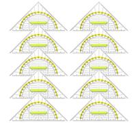 YDHfdc Lot de 10 Triangles de Géométrie Transparent Équerres Géométriques Flexible pour Dessiner des Cercles pour Les Étudiants Bureau Designer Peinture
