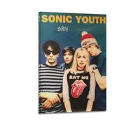 ydhgebn Sonic Youth Poster mural vintage décoratif pour chambre à coucher, salon, affiche esthétique et élégante, 30 x 45 cm, style cadre