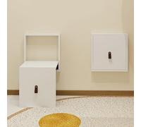 YDHSIKK Banc de Douche Pliable, Tabouret à Langer Mural Pliable et Peu encombrant, Multicolore(White)