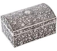 YDHSIKK Boîte de Rangement pour Bijoux, Boîte à Bijoux à Motifs Floraux Effet étain 80 x 60 x 40 mm