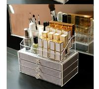 YDHSIKK Boîte de Rangement pour Bijoux, Boîte à Bijoux en Acrylique Transparent avec séparateurs Amovibles, présentoir for Boucles d'oreilles et cosmétiques
