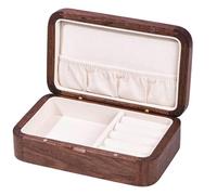 YDHSIKK Boîte de Rangement pour Bijoux, Boîte à Bijoux en Bois Couleur Noyer, Plusieurs Tailles, Portable, for bagues, Boucles d'oreilles, Colliers, for Femmes