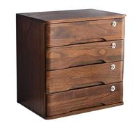 YDHSIKK Boîte de Rangement pour Bijoux, Boîte à Bijoux en Bois, Organiseur de tiroir, boîte de Rangement à 2 Niveaux, Multicolore, Plusieurs Tailles(A,4)