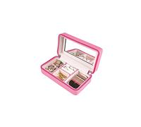 YDHSIKK Boîte de Rangement pour Bijoux, Boîte de Rangement for Bijoux avec Logo en PU, conteneur de Rangement for cosmétiques et Maquillage, 22 x 14 x 7 cm