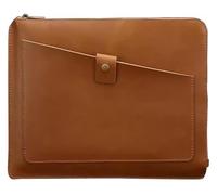 YDHSIKK Chemise à enveloppes Sac à Dos, Pochette en Cuir avec Fermeture éclair, Porte-Documents, Pochette, Portefeuille, Multicolore, 35,5 x 1 x 25 cm(Brown)