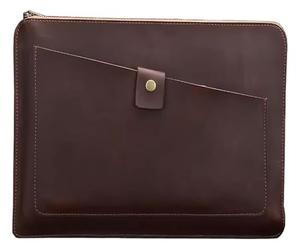 YDHSIKK Chemise à enveloppes Sac à Dos, Pochette en Cuir avec Fermeture éclair, Porte-Documents, Pochette, Portefeuille, Multicolore, 35,5 x 1 x 25 cm(Coffee)