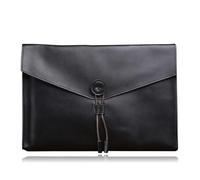 YDHSIKK Chemise à enveloppes Sac à Dos, Porte-Documents en Cuir A4, Organiseur de dossiers, Mallette d'affaires, Grande capacité, Multicolore, 34 x 24 x 2,5 cm(Black)