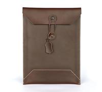 YDHSIKK Chemise à enveloppes Sac à Dos, Porte-Documents en Cuir A4, Pochette, Porte-Documents, Sac d'ordinateur, café, 35 x 26,5 x 0,4 cm