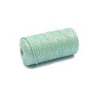 YDHSIKK Corde de Jute pour Bricolage, Corde de Chanvre pou Ficelle de Jute Naturelle en Chanvre, 2 mm, 100 mètres, Verte, for Loisirs créatifs, Emballage Cadeau for Fleuriste