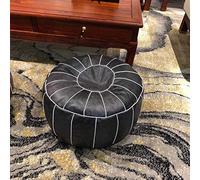 YDHSIKK décor Salon, Tabouret Polyvalent Pouf en Cuir de Vache véritable, Grand Coussin de Sol, Fait à la Main, décoration de Salon(Dark Gray)