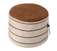 YDHSIKK décor Salon, Tabouret Polyvalent Pouf Repose-Pieds tricoté à la Main avec Housse Lavable, Pouf de Sol bohème(A,40x40x30cm)