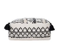 YDHSIKK décor Salon, Tabouret Polyvalent Pouf Repose-Pieds tricoté à la Main avec Housse Lavable, Pouf de Sol bohème(B,40x40x15cm)