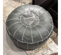 YDHSIKK décor Salon, Tabouret Polyvalent Pouf Rond en Cuir Non rembourré avec Coussin Confortable(Green Tea)