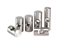 YDHSIKK Écrous cylindriques, Écrous de Baril de goupille d'acier Inoxydable for Le Travail du Bois de Meubles Plusieurs Tailles M4 M5 M6(M4x10 (20Pcs))