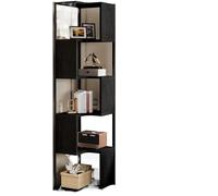 YDHSIKK Grand Coin étagère de Stockage Bibliothèque d'angle à 6 Niveaux avec Cadre en métal 42 x 42 x 180 cm for Salon, Bureau, Maison