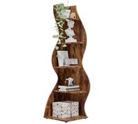 YDHSIKK Grand Coin étagère de Stockage Étagère d'angle à 5 Niveaux, étagère de Rangement, Support for Plantes, Marron, Plusieurs Tailles(1PC)