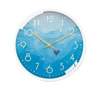 YDHSIKK Horloge Murale Moderne à Chiffres Ronds, Horloge Murale à Quartz Multicolore 25,5-40,5 cm(White)