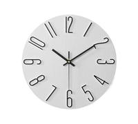 YDHSIKK Horloge Murale Moderne à Chiffres Ronds, Horloge Murale à Quartz Multicolore de 30 cm (12 Pouces) for Salon ou Bureau(White)