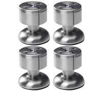 YDHSIKK Jambes Meubles Pieds de Meubles, Lot de 4 Pieds de Meubles en Acier Inoxydable, Pieds d'armoire épais, Pieds de Table, Pieds Ronds réglables(25cm/9.84in)