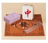 YDHSIKK Mah Jong 144 tuiles de Mahjong à Main for Le ménage(Pink)