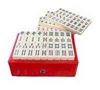 YDHSIKK Mah Jong 144 tuiles gravées et boîte de Divertissement Voyage ménage Main Mahjong Chinois mah Jong