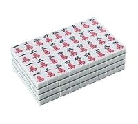YDHSIKK Mah Jong avec 144 tuiles gravées Mahjong à Main de Voyage Domestique Mah Jong Chinois(Green,42mm)