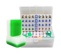 YDHSIKK Mah Jong avec 144 tuiles gravées Mahjong Chinois Classique Mah Jong Chinois(38mm)