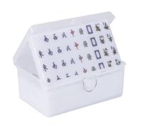 YDHSIKK Mah Jong avec Mahjong Box 144 tuiles numérotées Mah Jong Chinois(White,37mm)