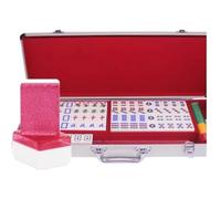 YDHSIKK Mah Jong Mahjong Chinois à 152 tuiles(Pink)