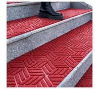 YDHSIKK Marchepieds en Moquette, Marches d'escalier en Polyester, antidérapantes, lavables en Machine, Tapis Multicolore, Plusieurs Tailles, marches en Bois, 1 pièce(Red,20x120cm/0.66x3.93ft)