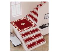 YDHSIKK Marchepieds en Moquette, Tapis d'escalier antidérapant en Polyester, Multicolore, Plusieurs Tailles, Support en Caoutchouc, Facile à Installer, Lavable, 1 pièce(B,0.9x3.9ft/26x120cm)
