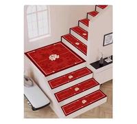 YDHSIKK Marchepieds en Moquette, Tapis d'escalier antidérapant en Polyester, Multicolore, Plusieurs Tailles, Support en Caoutchouc, Facile à Installer, Lavable, 1 pièce(A,1x3.3ft/30x100cm)