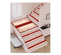 YDHSIKK Marchepieds en Moquette, Tapis d'escalier antidérapant en Polyester, Multicolore, Plusieurs Tailles, Support en Caoutchouc, Facile à Installer, Lavable, 1 pièce(D,0.9x3.9ft/26x120cm)