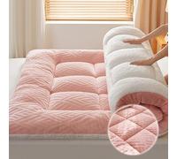 YDHSIKK Matresses Futon Matelas futon Japonais Multicolore, Plusieurs Tailles(Pink,150 * 200 * 6cm/59 * 78 * 2in)
