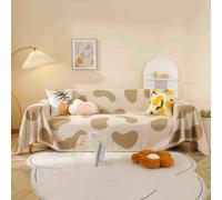 YDHSIKK Plaids pour canapés, Grand jeté de canapé en Chenille 4 Places, jeté for canapés Grand jeté de canapé avec Motif décoratif(B,180x180cm)